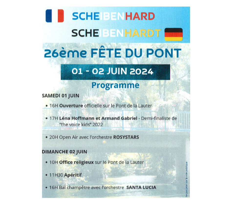 La Fête du Pont franco allemande de Scheibenhard t Actualités